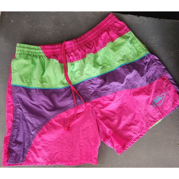 Vintage 80's Ken Hobie Swim Shorts/ Activewear Shorts Retro size Large - Picture 5 of 5